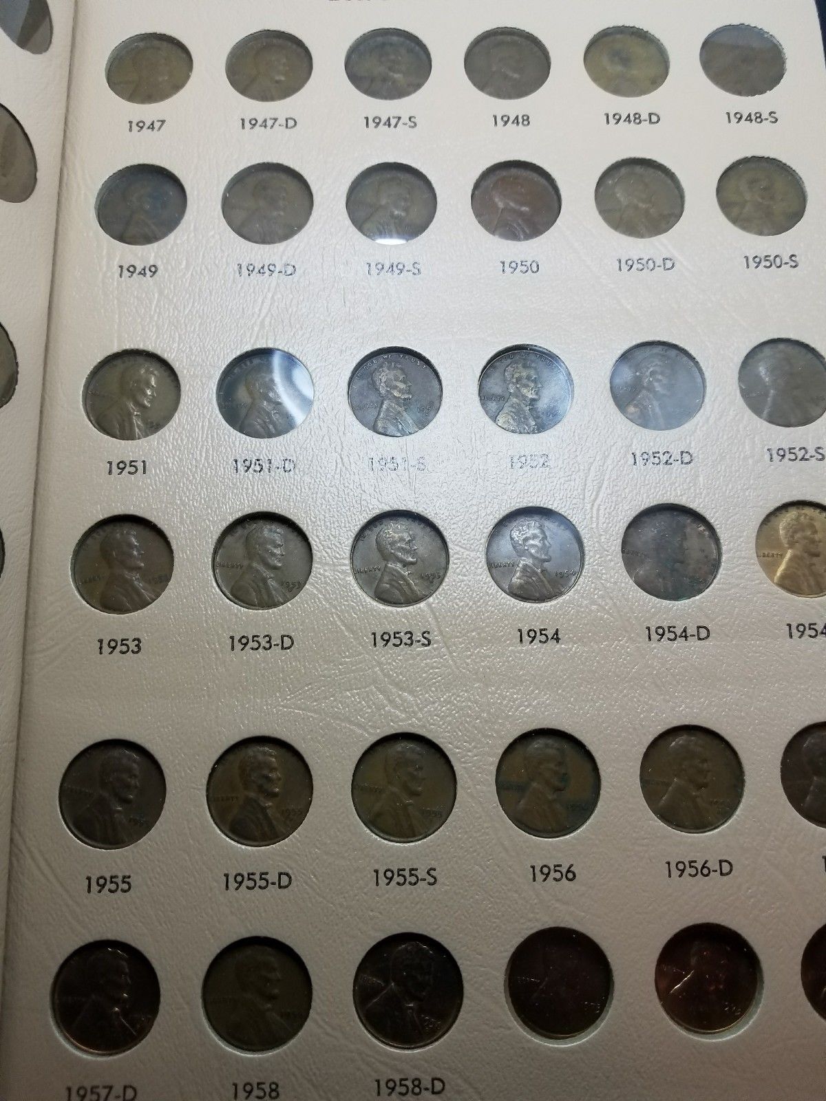 1909-2007-Lincoln-Cents-In-Dansco-Missing-Some-Keys